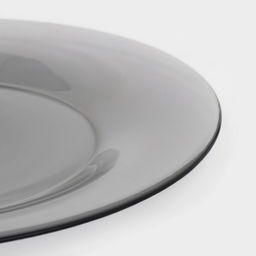 Цена за 6 шт. Тарелка «Симпатия», d=25 см, стекло, серая