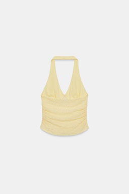 TOP HALTER PLUMETI / Amarillo claro - Zara фото 5