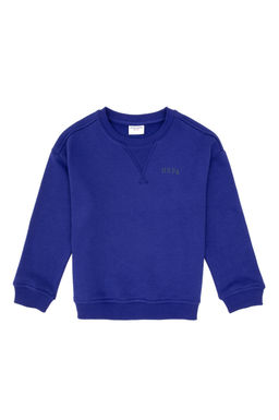 Erkek _ocuk Mor Bisiklet Yaka Basic Sweatshirt