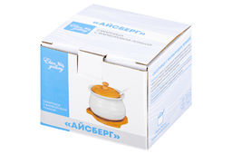 Сахарница Elan Gallery Айсберг волны фарфор 350 мл 11,5×10,5×10,5 см  фото 14