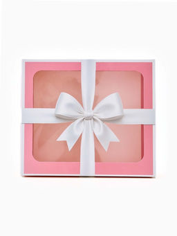 Цена за 2 шт. Коробка подарочная Розовый бант, 23.5?20.5?5.5 см