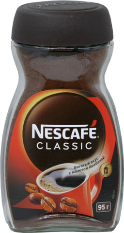 Nescafe. Classic с молотым 95 гр. стекл.банка