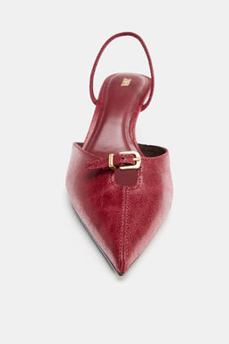 BUCKLE DETAIL SLINGBACK HEELED SHOES - Zara фото 11