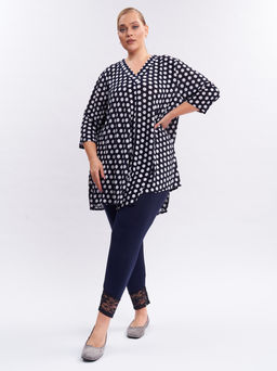 Леггинсы с кружевом LL12939DBL05