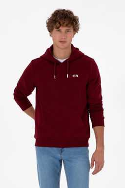 Erkek Bordo Basic Sweatshirt Sepette S_rpriz _ndirim