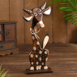 Цена за 2 шт. Сувенир на подставке «Коровка», 10×5×31 см, дерево