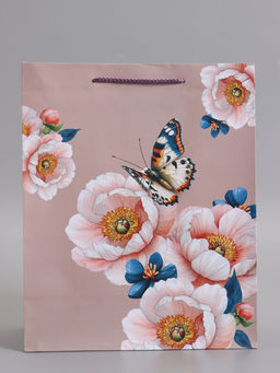 Пакет подарочный ламинированный «Бабочка», 26×12×32 см