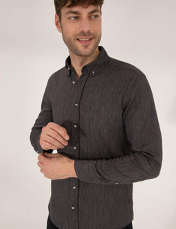 Siyah Slim Fit Uzun Kollu G_mlek - Pierre cardin фото 2