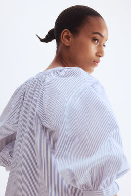 Blusa de popelina con mangas globo - H&m фото 6