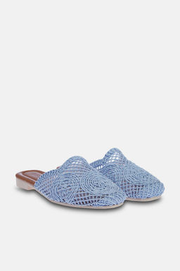 Trendyol Shoes Siyah Orgu Detayl? Kad?n Mule Terlik TAKSS24TE00000