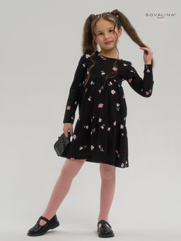 Платье Тиана тюльпаны на черном - Sovalina фото 6