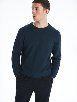 Bisiklet Yaka Kareli Erkek Triko Kazak