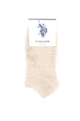 Женские носки бежевого меланжа Неожиданная скидка в корзине - U.s. polo assn фото 4
