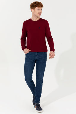 Мужской бордовый красный трикотажный свитер Basic - U.s. polo assn фото 16
