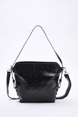 Siyah Dokulu Cift Sapl? Ayarlanabilir Kad?n Omuz Cantas? TAKSS26OC00034 - Trendyolmilla фото 2