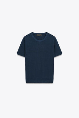 PLAIN KNIT SHORT SLEEVE TOP - Zara фото 6
