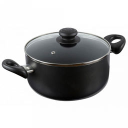 Kumir Кастрюля с антипригарным покрытием 3,5л, д22см, h10,8см, s2,5мм, штампованный алюминий, стеклянная крышка, бакелитовые ручки (Россия)