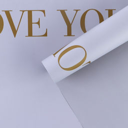Цена за 10 шт. Плёнка двухсторонняя Love you, сиреневый, 56 56 см - Дарите счастье фото 5