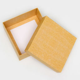Цена за 5 шт. Коробка подарочная складная, упаковка, крышка-дно, крафт, 12 х 12 х 5 см - Simaland фото 3