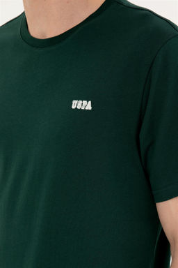 Футболка мужская U.S. Polo Assn. тёмно-зелёная хлопок  фото 7