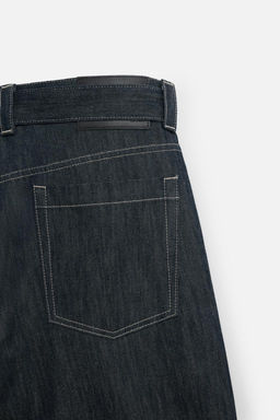 STRAIGHT-LEG JEANS WITH BELT - Zara фото 11