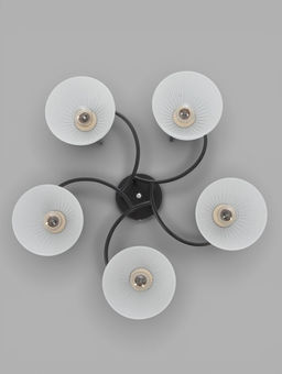 Люстра XA1635/5, 5×60 Вт, E27, цвет чёрный хром