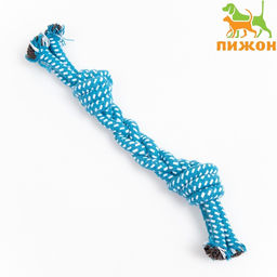 Игрушка канатная Трио, 40-50 г, до 20 см, бирюзовая