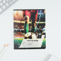 Тетрадь 12 листов в линию Мяч, обложка мелованный картон, блок №2, 5 видов МИКС - Artfox study фото 3