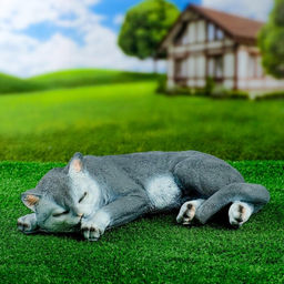 Садовая фигура из полистоуна «Кот Кузя», 13×24×40 см