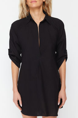 TRENDYOLMILLA Beyaz Dokuma Flaml? Pamuk Mini Plaj Elbisesi TBESS21EL3979 фото 16