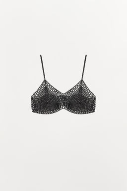 METALLIC THREAD CROCHET BRALETTE