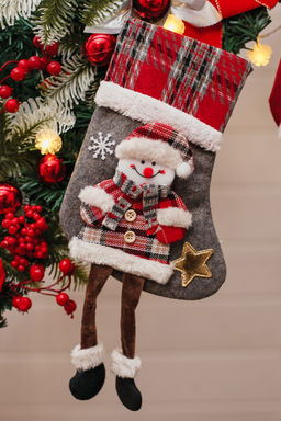Новогодние носки для подарка Дед мороз и Снеговик 2 шт