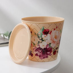 Цена за 3 шт. Горшок для цветов Доляна «Гранди», 800 мл, цвет бежевый