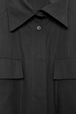 POPLIN SHIRT WITH BELT - Zara фото 6