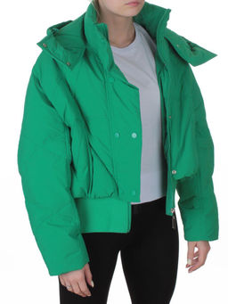 H24-033 GREEN Куртка пуховая зимняя женская (пух)