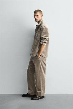 RELAXED FIT CORDUROY OVERSHIRT - Zara фото 4