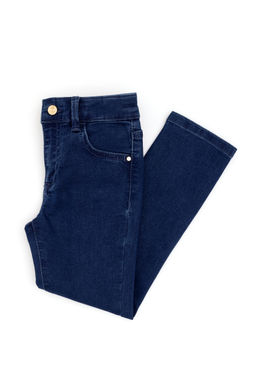 Темно-синие джинсовые брюки для девочки Неожиданная скидка в корзине