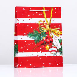 Пакет подарочный Счастливого Нового Года, 33 х 42,5 х 10 см - Simaland фото 3