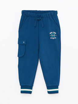 Beli Lastikli Bask?l? Erkek Bebek E?ofman Alt