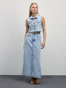 Джинсовый жилет / Zarina  фото 2