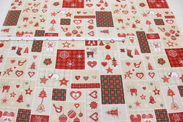 Рогожка Новогодние открытки, ш.1.5м, хлопок-100%, 170гр/м.кв - Купава фото 3