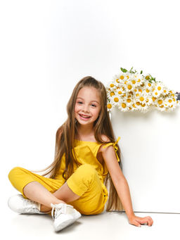 Комбинезон для девочки UD 7194 горчичный - Mini maxi фото 9