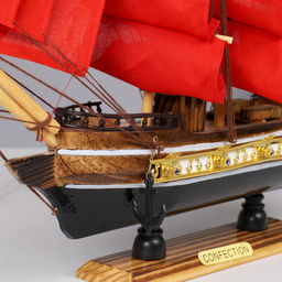 Макет парусного корабля 44х38 см / SH08-R /уп 8/красный парус - Галеонтрейд фото 3