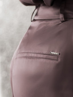 Брюки палаццо широкие из струящегося сатина - Vilatte фото 4