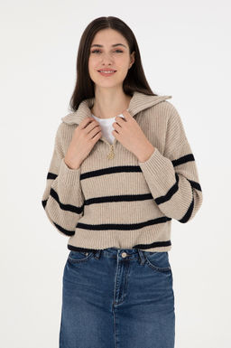 Женский свитер с v-образным вырезом и камнями Неожиданная скидка в корзине - U.s. polo assn фото 3