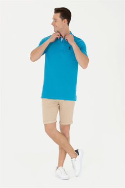 Мужская кобальтово-синяя базовая футболка - U.s. polo assn фото 4