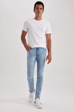 Pedro Slim Fit Джинсовые брюки узкого кроя с нормальной талией и узкими штанинами - Defacto фото 4