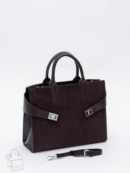 Сумка женская кожаная 11188VGF coffee Vitelli Grassi