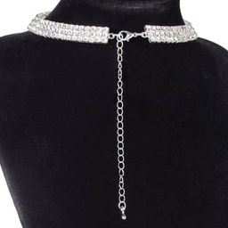 Чокер со стразами / 12-3 /уп 12/серебро - Галеонтрейд фото 3