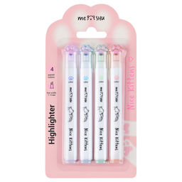 Набор текстмаркеров MESHU "Nice Kittens" 4шт., 1-4мм., пастельные цвета (MS_66408)